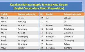 10 Kosakata Baru Dan Artinya Bahasa Inggris